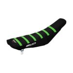 Housse de selle noire / verte bud racing full traction pour kawasaki kx - Housse de selle noire / verte bud racing full traction pour kawasaki kx -