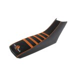 Housse de selle orange / noir krm pro ride pour derbi x - treme / drd raci