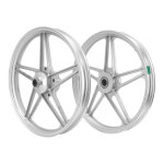 Jantes 17 pouces type bernardini argent peugeot 103 mvl / vogue