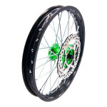 Jante avant compl�te ycf - factory aluminium - 17 pouces - noir / vert