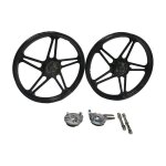 Jantes pour peugeot 103 mvl / vogue 17 noires type bernardi (paire)