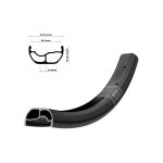 Jante vtt e - bike wtb htz i30 29  tubeless 32 rayons noir