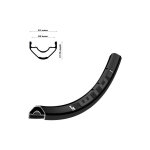 Jante vtt / gravel wtb kom light i23 29  tubeless 28 rayons noir