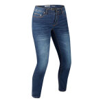 Jean moto femme bering lady trust tapered bleu d�lav� - t0