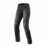 Jeans moto femme rev'it moto ladies longueur 32 (court) noir - 28