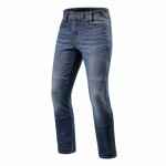 Jeans moto rev it brentwood longueur 32 (court) bleu clair d�lav� -