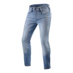Jeans moto rev it piston 2 sk longueur 36 (long) bleu clair d�lav�