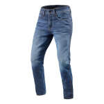 Jean moto rev it reed slim bleu moyen d�lav� l30 - us - 28