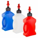 Jerrican carburant avec bouchon automatique blanc