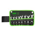 Jeu de 8 cl�s plates � cliquet jbm courtes combin�es