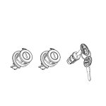 Kit 3 serrures shad pour valise et top case