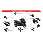 Kit carnages noir brillant yamaha 530 tmax 17 - 19
