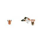 Kit d�co blackbird dream graphic 3 ktm 620 lc4 96 - 99 orange