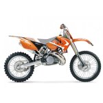 Kit d�co blackbird racing dream 4 ktm 125 exc 03 - 04 orange / noir / blanc