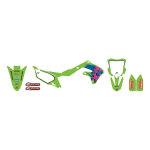 Kit d�co et housse blackbird - r�tro - kawasaki kx 125 / 250cc 03 - 08 -