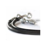 Kit durites de frein avant aviation carbone raccords alu honda cbf 500