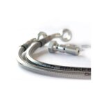 Kit durites de frein avant aviation inox raccords alu honda cbf 500 ab