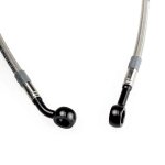 Kit durites de frein avant aviation inox raccords noirs honda cbf 500