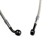 Kit durites de frein avant aviation inox raccords noirs moto guzzi quo