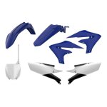 Kit plastique polisport yamaha 250 yz - f 19 - 20 blanc / bleu (couleur orig