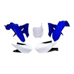 Kit plastique rtech yamaha 250 yz - f 19 - 21 blanc / bleu (couleur oem)