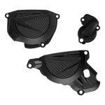 Kit de protections de carters d'embrayage et d'allumage�noir polispor