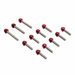 Kit de vis de carter replay acier rouge avec embout pour booster