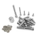Kit vis déco adaptable pour booster spirit road - bleu anodisé Kit vis déco adaptable pour booster spirit road - bleu anodisé