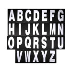Lettres pour panneautage pit board bike tek blanc 26 pi�ces
