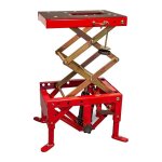 Lève - moto hydraulique bihr rouge sur pieds fixes Lève - moto hydraulique bihr rouge sur pieds fixes