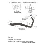 Ligne d �chappement catalys�e leovince yamaha mt - 125 21 - 22