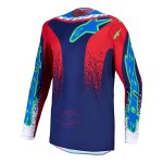 Maillot cross alpinestars fluid drag blue navy / fire red - xl