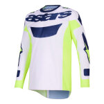 Maillot cross alpinestars racer air riway light gray / yellow fluo / blue -