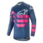 Maillot cross alpinestars racer flagship indigo / dark navy / rose fluo - x