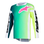 Maillot cross alpinestars racer portl green / white / black - l