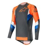 Maillot cross alpinestars supertech bleu fonc� / rouge / tangerine - s