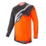 Maillot cross alpinestars techstar factory anthracite / orange fluo - s