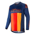 Maillot cross alpinestars techstar venom bleu fonc� / rouge / tangerine -