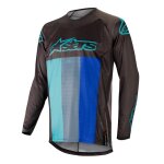 Maillot cross alpinestars techstar venom noir / turquoise / bleu - s