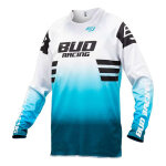 Maillot cross bud racing lazer bleu turquoise / blanc - xl
