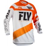 Maillot cross enfant fly racing f - 16 orange / blanc - ys