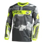 Maillot cross enfant o'neal element camo v. 22 gris / jaune fluo - m