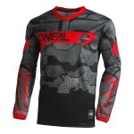 Maillot cross enfant o'neal element camo v. 22 noir / rouge - s