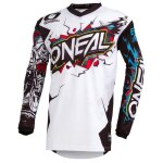 Maillot cross enfant o'neal element villain blanc - xl