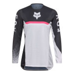 Maillot cross femme fox racing woman flexair fracture white / black - xs