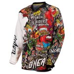 Maillot cross o'neal mayhem lite crank noir / multicolore - s