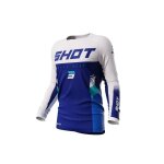Maillot cross shot contact tracer bleu / blanc - xl