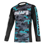 Maillot cross swaps camo bleu - s
