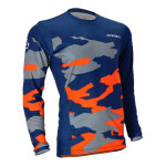 Maillot enduro acerbis x - duro winter bleu / orange - m