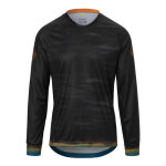Maillot manches longues vtt giro roust noir / orange - s